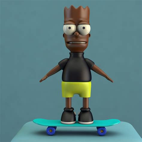 black realistic bart simpson